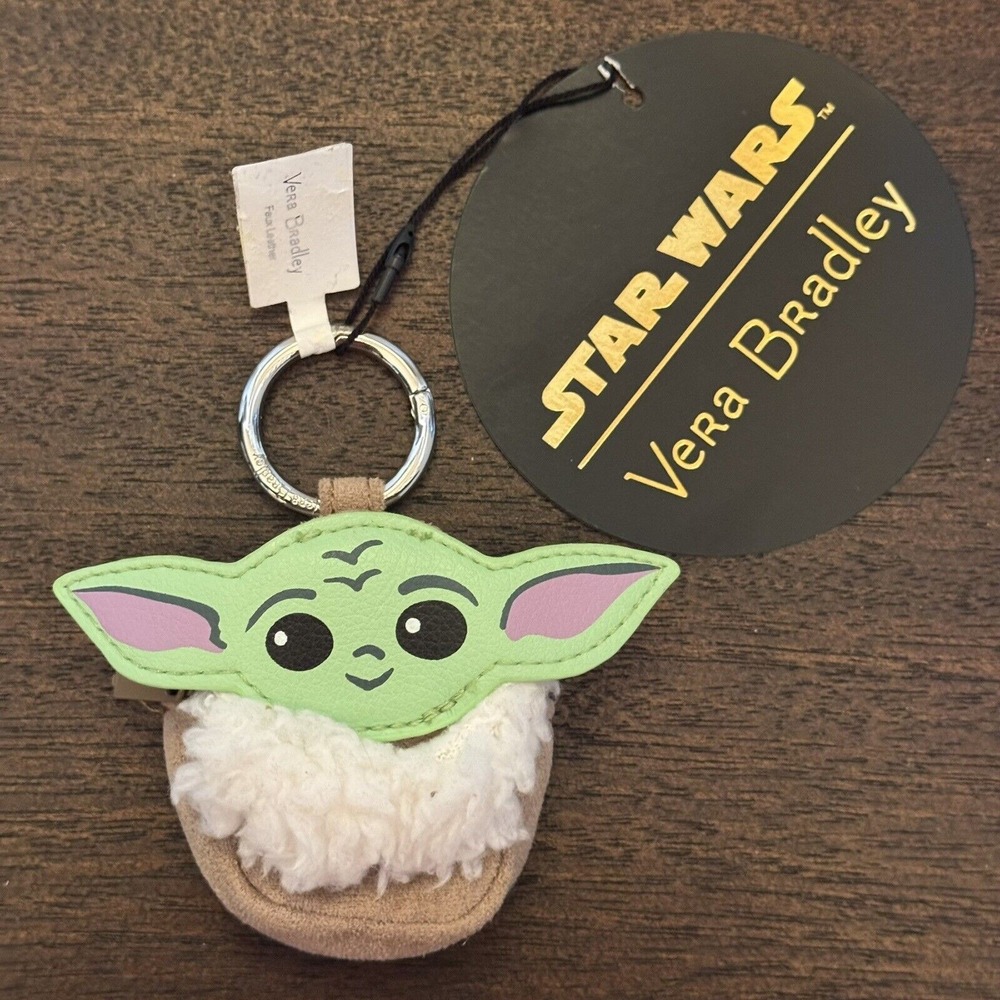 NEW Vera Bradley Star Wars Grogu Bag Charm for Air Pods Keychain Retired